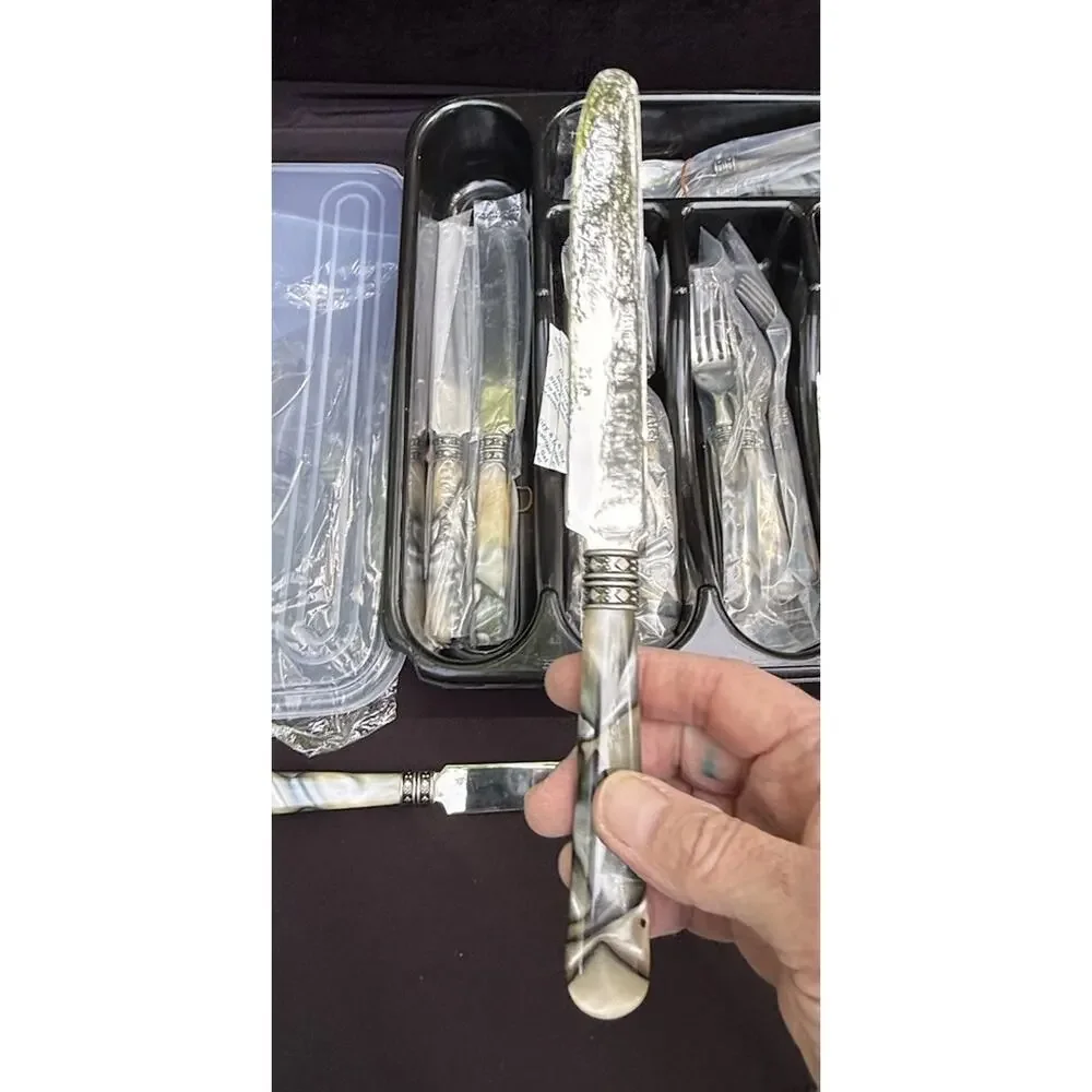 Barenthal Elegant 20-pc. Stainless Steel SilverwareSet Tortue Sandstone New!